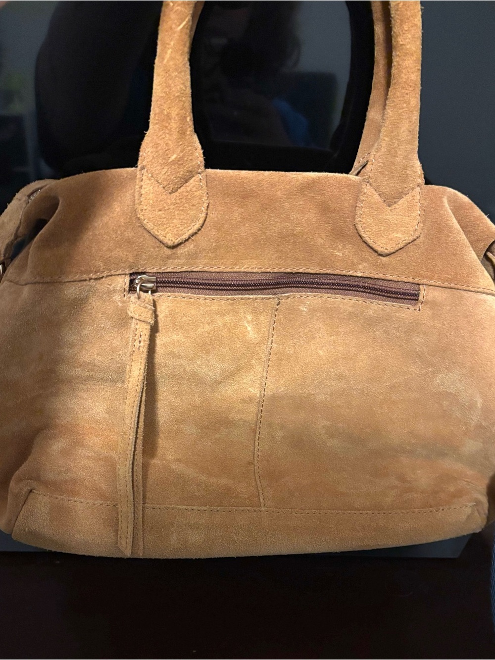NWOT Margot New York Tan Suede Fringe Satchel or crossbody bag - Picture 4 of 9